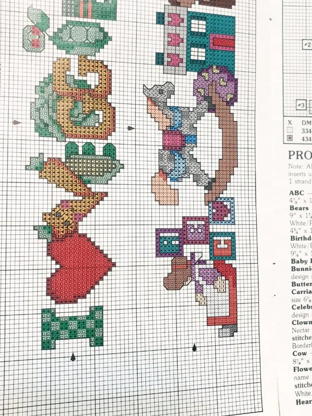 Bibs by the Bunch Cross Stitch Leaflet 939 Leisure Arts 1990 Train Heart Lion